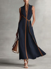 NADINE | LEINENKLEID „BREEZE“ – Marineblau