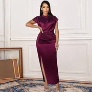 Sophie | Damen Maxi-Kleid stilvoll & bequem tragbar – Weinrot