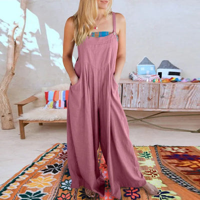 Eleganza leinen blüte jumpsuit