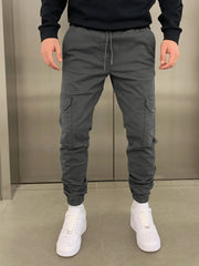Finn | Bequeme Stretch-Cargohose Herren stilvoll – Grau