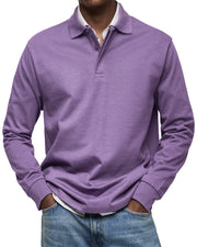 Sommerfeld | Langarm-Poloshirt für Herren (1 kaufen – 1 GRATIS dazu) – Lila