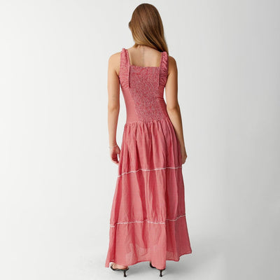 Midikleid mit Knopfleiste | Karomuster | Romantischer Sommerstil