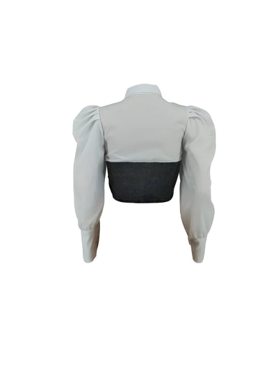 Antine | Elegante, Denim-inspirierte Bluse