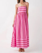 Lumi | Luftiges Blumen-Maxikleid – pink