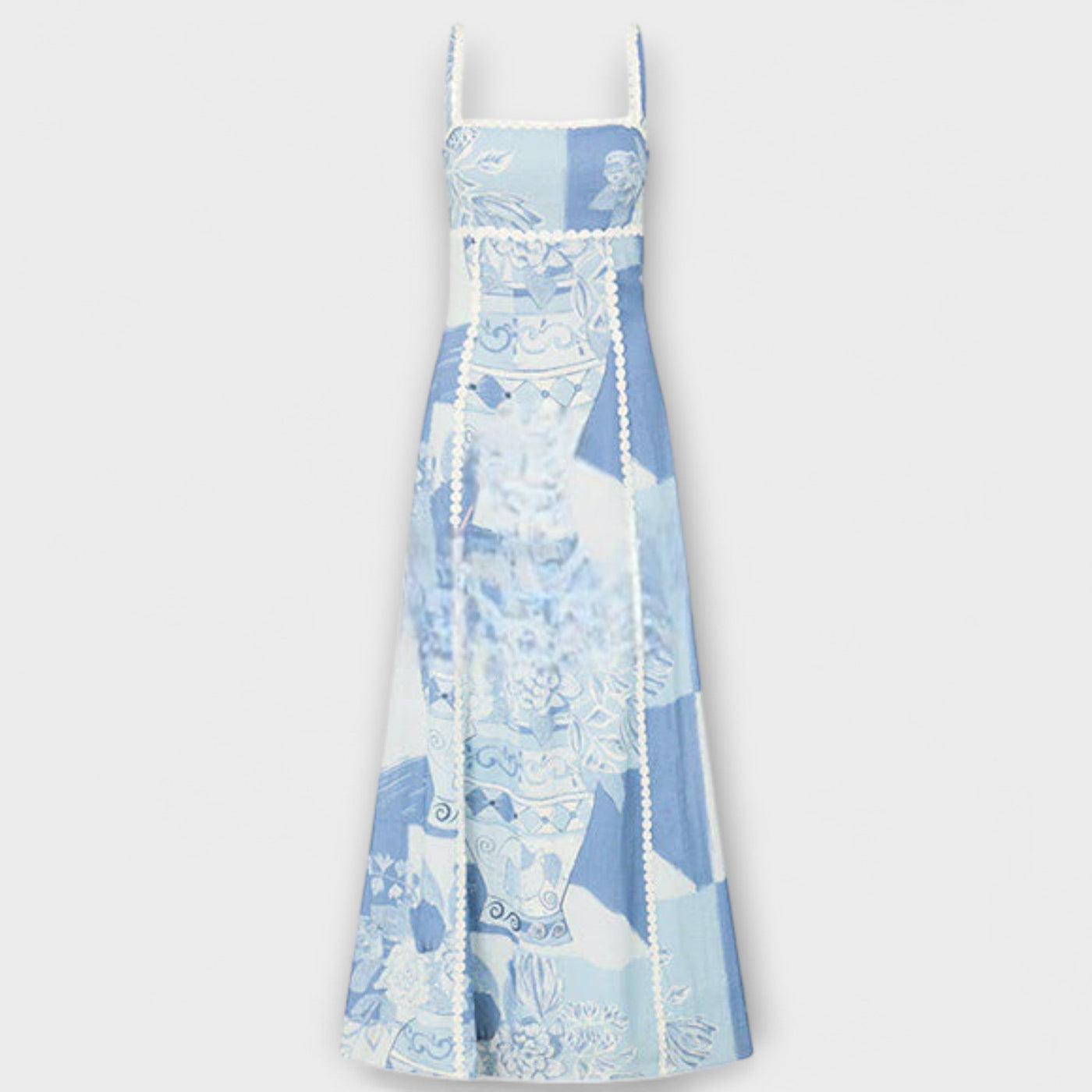 Terazza Ric Rac - Slip Flared Leinen Maxikleid