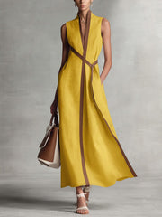 NADINE | LEINENKLEID „BREEZE“ – Gelb