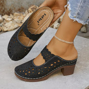 Lunavelle | Atmungsaktive Komfortsandalen mit femininem Look – Schwarz