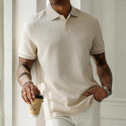 Halver - Strukturiertes Poloshirt – Beige
