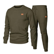 Axel | Herren Jogginganzug Set 2-teilig Strukturiert Sweatshirt – Grün
