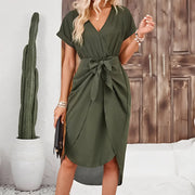 Josephine - Edles Midikleid – Dunkelgrün
