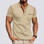 Stefan - Elegantes, luftdurchlässiges Herren-Poloshirt – Beige