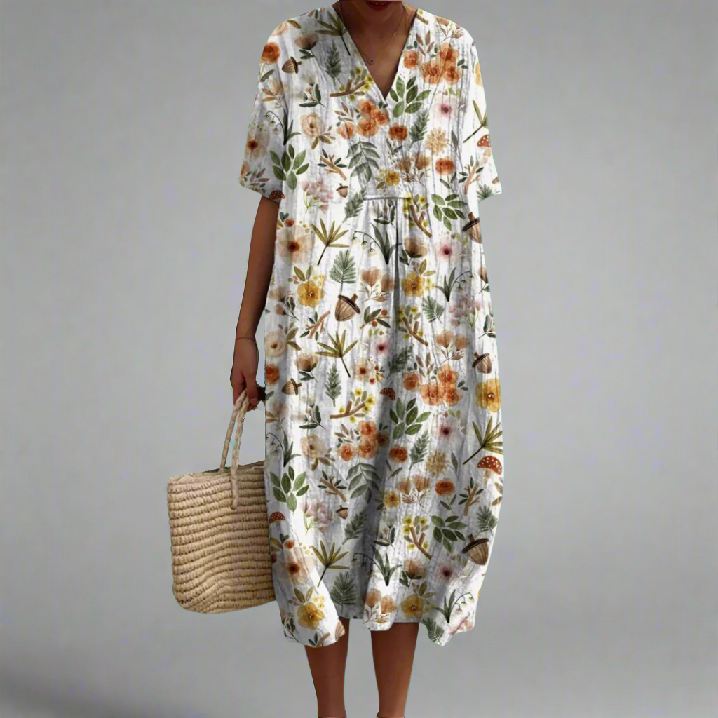 Vroni | Sommerkleid mit Blumenmuster aus hochwertigem Stoff