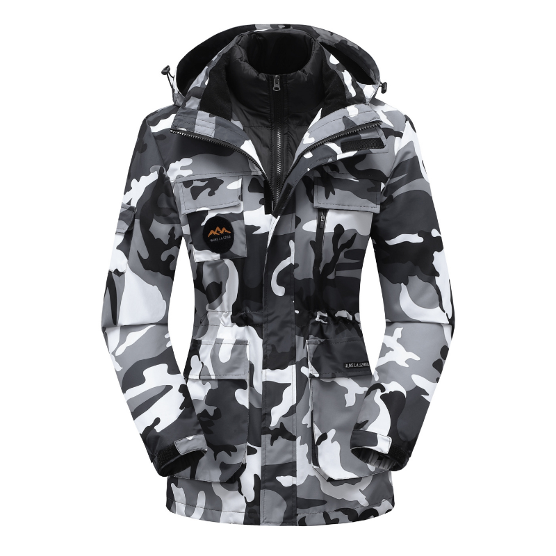 Damen Skijacke mit Kapuze | Sportliche Outdoor Winterjacke