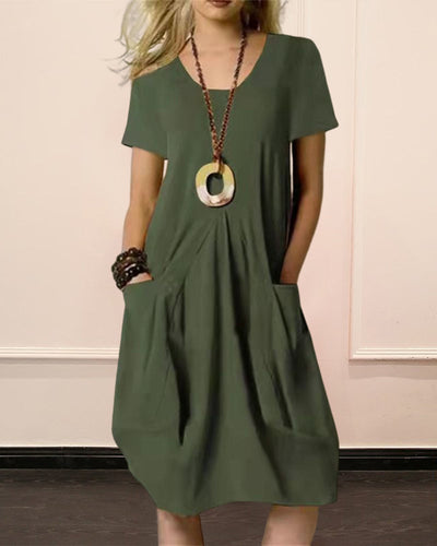 Nora - khaki tunika-kleid