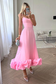 Blair | Anmutiges Fließendes Kleid – Pink
