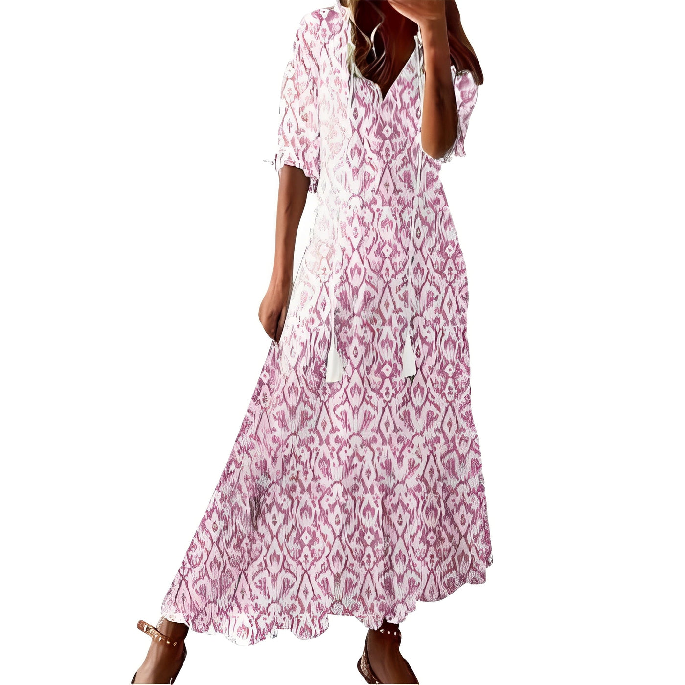 Daley - Bohemian-Kleid für Damen in Überlänge