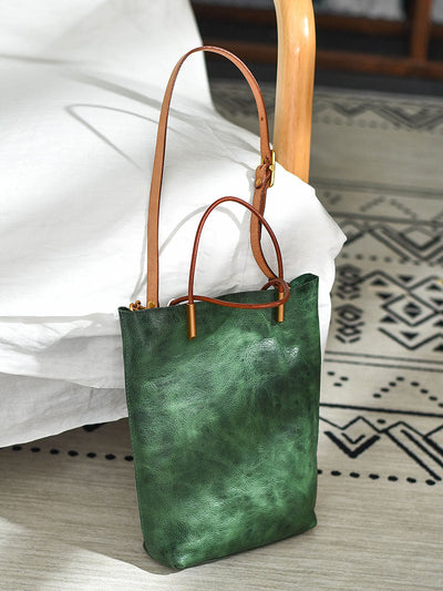 Minimalistische Leder | Umhängetasche Retro Girl