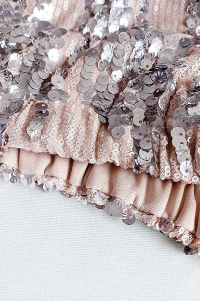 Glitzerndes Pailletten-Top für den Abend