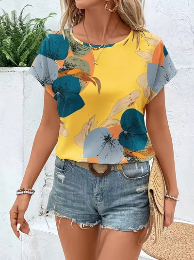 Chiara | Elegante Vintage-Bluse mit Blumenmuster