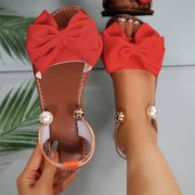 Elinette - Luxuriöse Slip-on-Sandalen – Orange-Rot