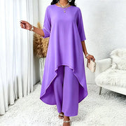 Laurivelle - Soft-Touch Plus-Size-Maxikleid – Lila