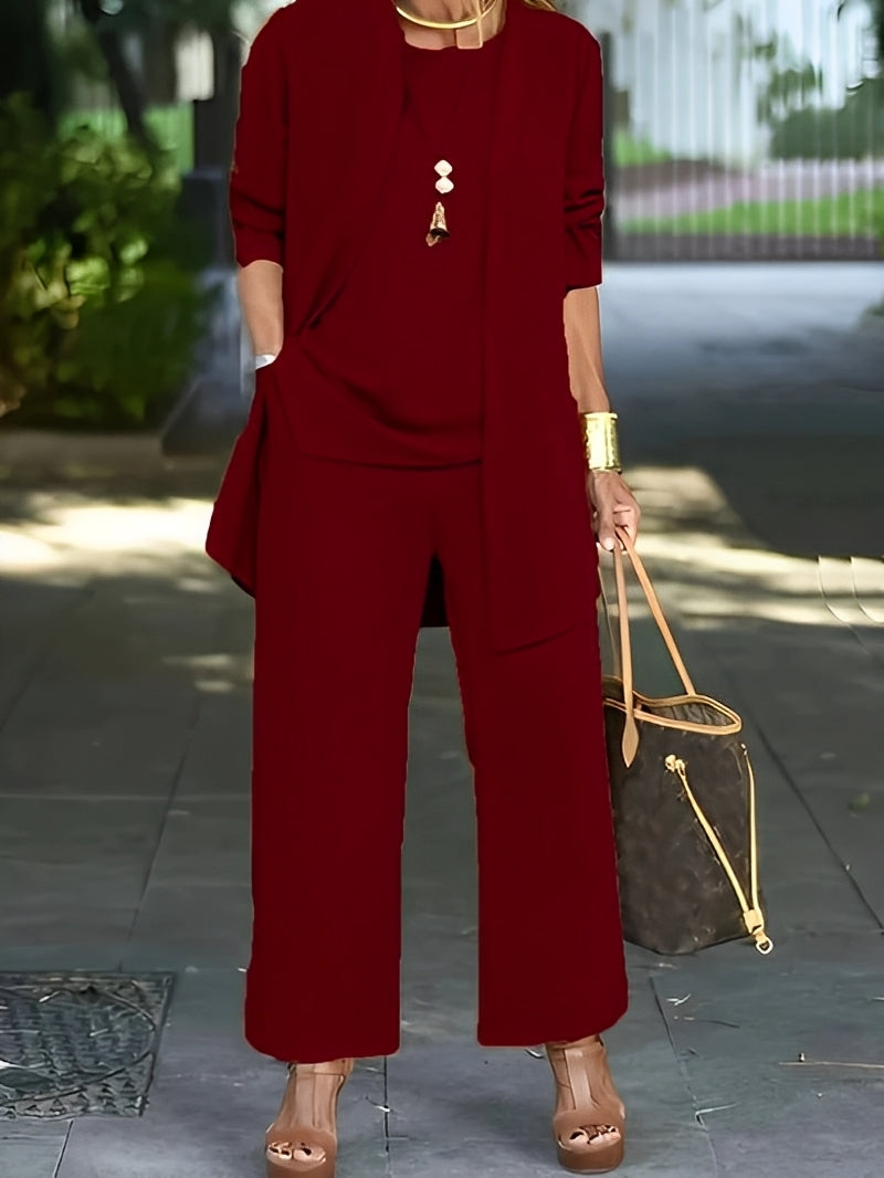 Clematis - Lässiges dreiteiliges Set für Frauen