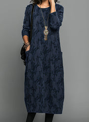 Amelie | Damen-Winterkleid stilvoll & modern chic – Blau
