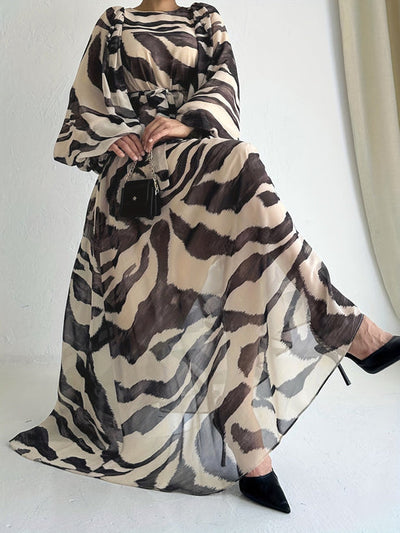 Zola - maxikleid mit gürtel