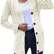 Seravelle - Weiche Strickweste – Off-White