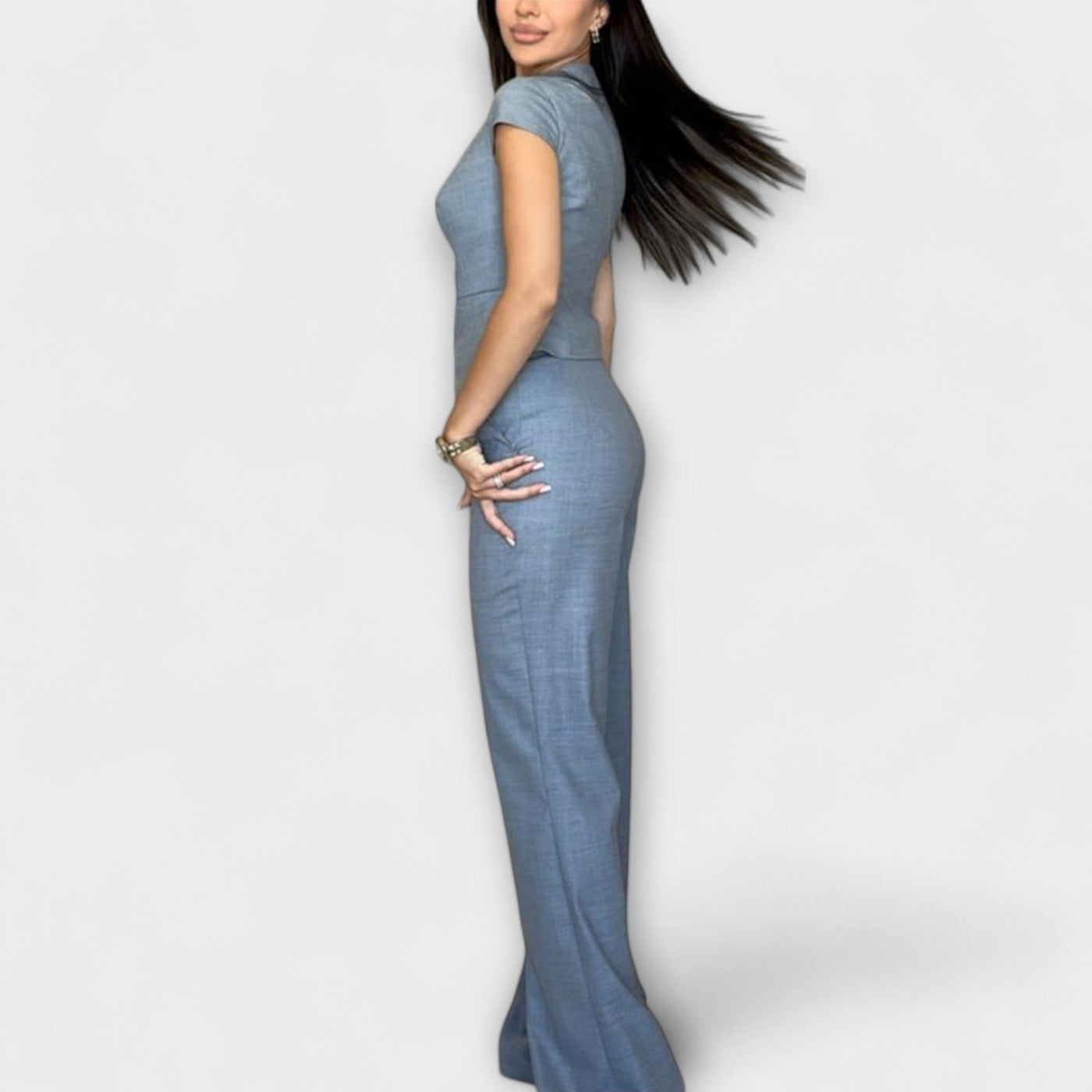 Ivy - Schickes V-Ausschnitt-Top und Hosen-Set