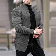 Benjamin | Urban Utility Moderne Strickjacke Für Herren – Grau