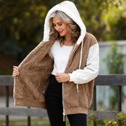 Alvenique - Softtouch-Kapuzenjacke mit Reißverschluss – Braun