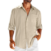 Noah | Kubanisches Herrenhemd modern lässig – Beige