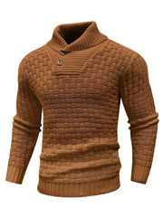 Nevan - Strukturierter Strickpullover – Braun