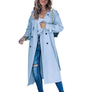 Alessia | Stilvoll Oversized Trenchcoat Mit Gürtel – Himmelblau