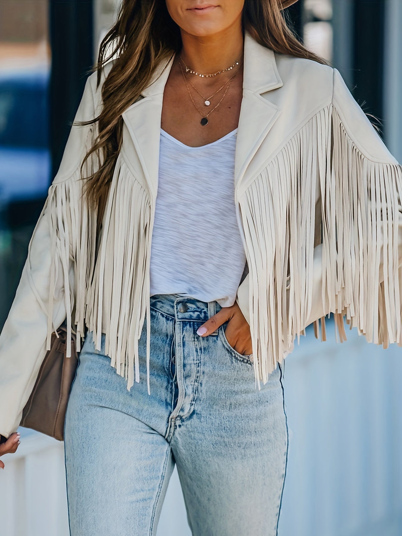 Hedwig - jas met franjes in westerse stijl