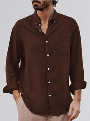 Tristan - Soft-Touch-Hemd – Braun