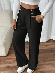 Ashlena - Soft-Touch High-Waist-Hose – Schwarz