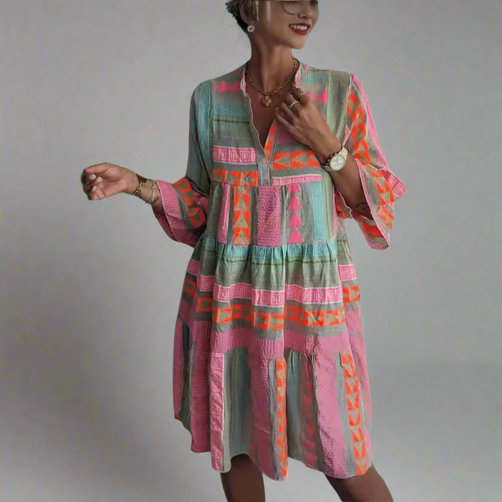 Nortrun | Elegantes Midikleid aus hochwertigem Stoff