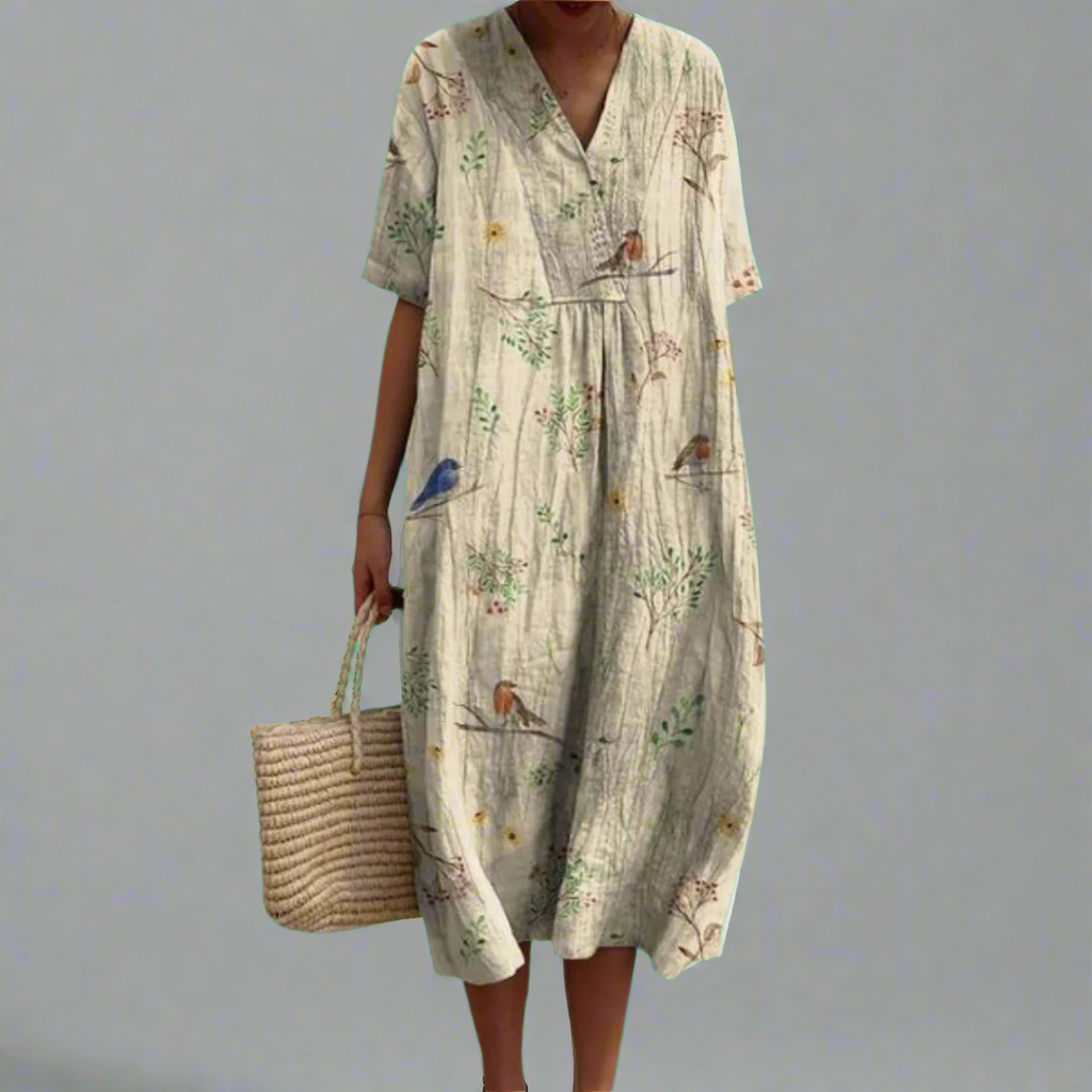 Vroni | Sommerkleid mit Blumenmuster aus hochwertigem Stoff