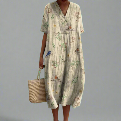 Vroni | Sommerkleid mit Blumenmuster aus hochwertigem Stoff