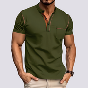 Stefan - Elegantes, luftdurchlässiges Herren-Poloshirt – Dunkelgrün