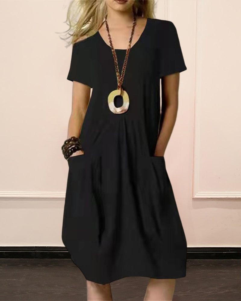 Nora - khaki tunika-kleid