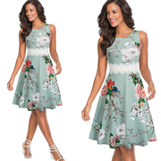 Shawnee - Ärmelloses Spitzenkleid mit elegantem Look – Grün