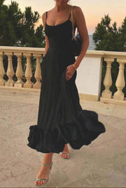 Fenna™ - Stilvolle Weit Ausgestellte Kleid – Schwarz