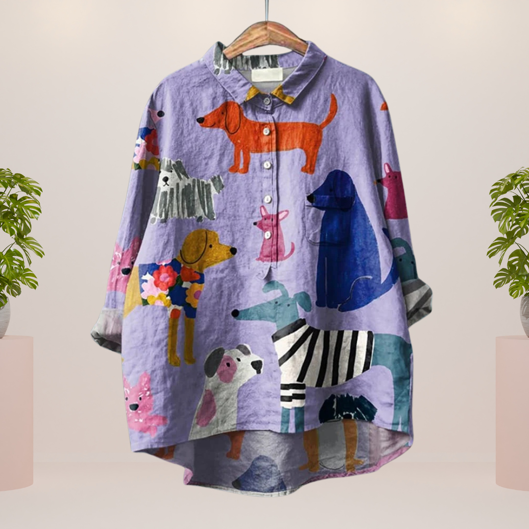 Freya | Trendy modisches Kunstshirt mit Druck