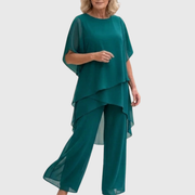 Elysanne - luftiges zweiteiliges Kleid-Set – Türkis