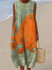 Tess™ Oceanic Midikleid – Mehrfarbig
