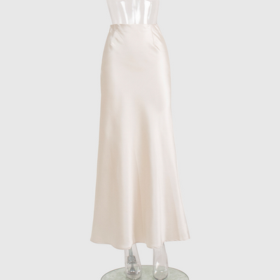 Cordelia - Langer Satinrock mit Meerjungfrauensaum