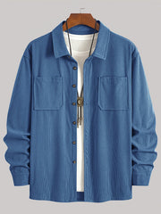 Halewick - Hochwertige Utility-Hemdjacke – Blau